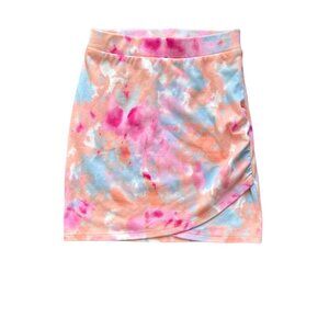 SO Pastel Watercolor Skirt with Rouching XS